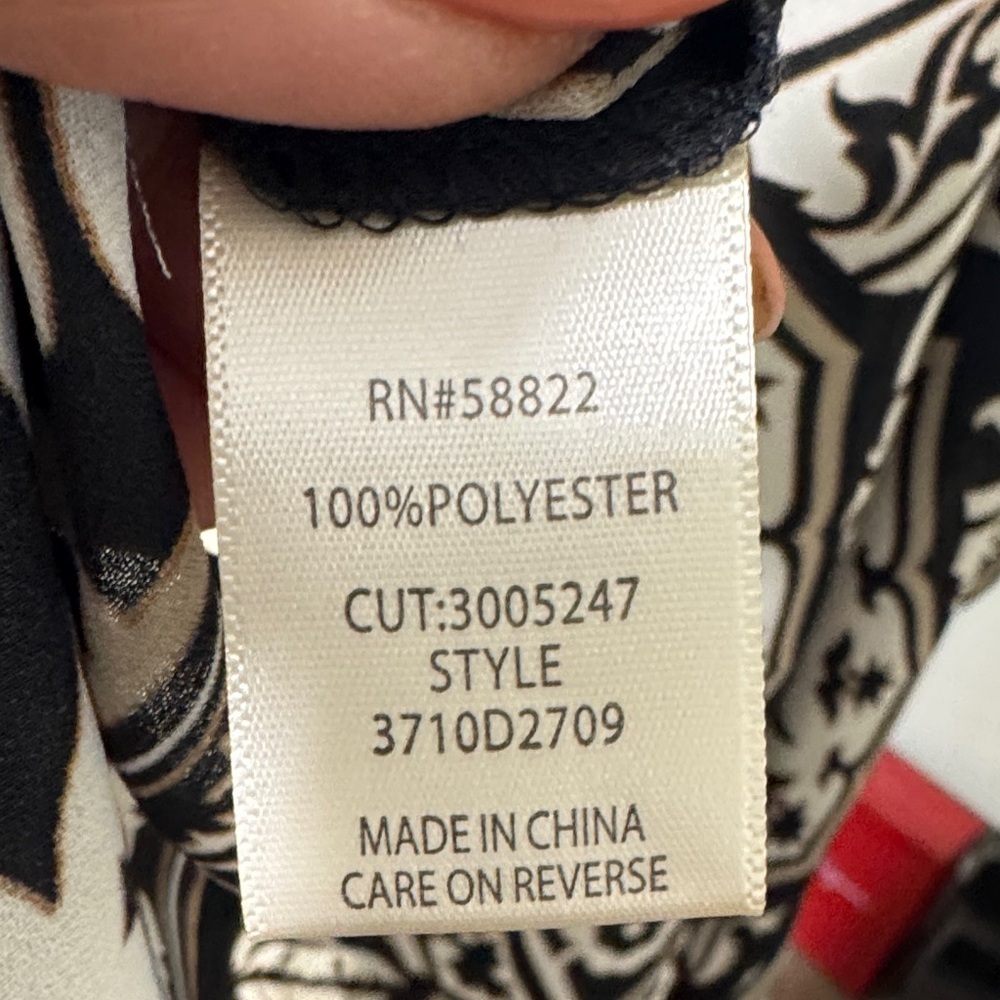 NWT Max Studio Cream/Black/Tan Medallion 2 piece set Wide-Leg Pants and Kimono - Picture 13 of 13